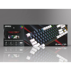 Clavier Mécanique JEDEL KL-95D - Noir Blanc - Blue Switch