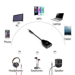 Splitter Aux 2 ports Jack 3.5mm AVANTREE TR302 - Noir