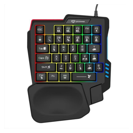 Mini Clavier Gaming One Hand RGB DIVIPARD K5 - Noir