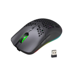 Souris Gaming sans Fil HXSJ T66 RGB - Noir