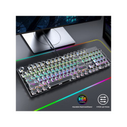 Clavier Gaming Mécanique T-WOLF T61 RGB - Noir - Blue Switch