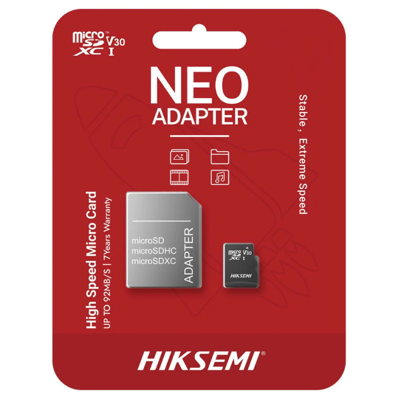Carte Mémoire HIKSEMI C1 32Go Class 10 avec Adaptateur