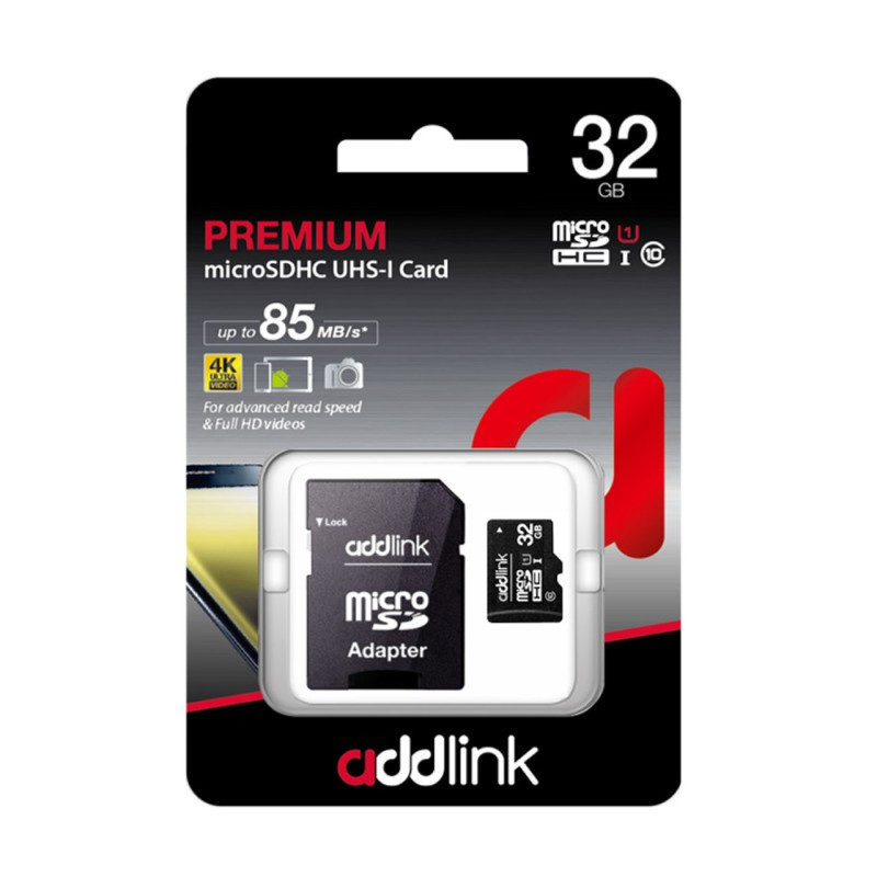 Carte Mémoire ADDLINK 32Go Class 10 avec Adaptateur