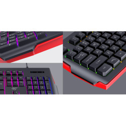 Clavier Gaming USB HAVIT KB866L Backlit RGB - Noir