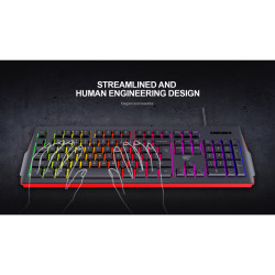 Clavier Gaming USB HAVIT KB866L Backlit RGB - Noir