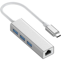 Adaptateur USB Type-C vers HUB 3.0 / 3 Ports / LAN RJ45