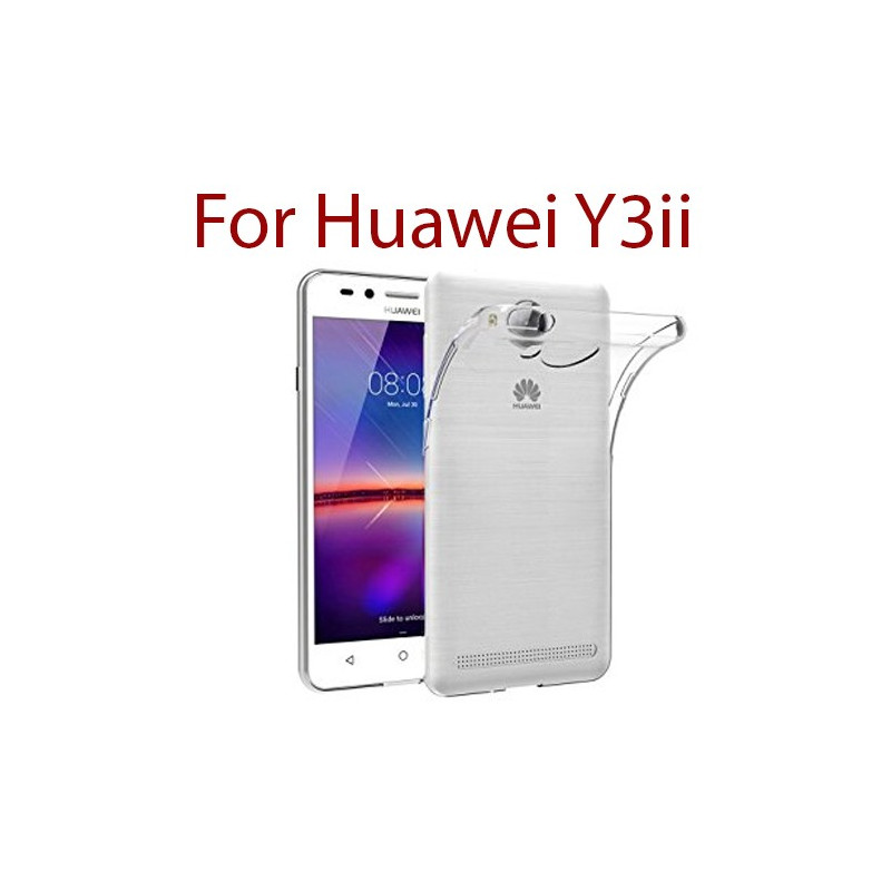 Huawei Y3ii - Etui en Silicone Transparent