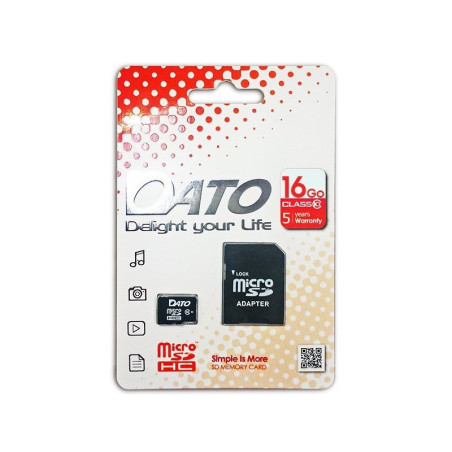 Carte Mémoire Micro SD DatoTek 16 Go - Class 10