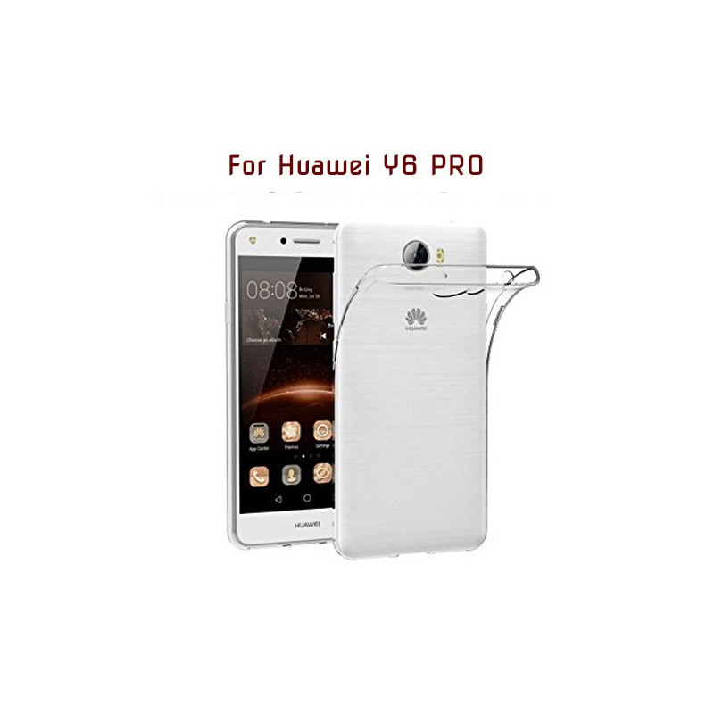 Huawei Y6 PRO - Etui en Silicone Transparent