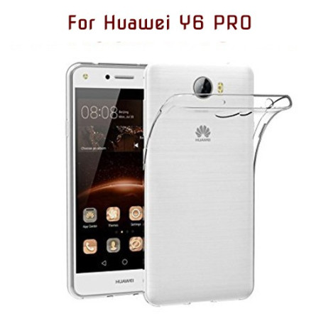 Huawei Y6 PRO - Etui en Silicone Transparent
