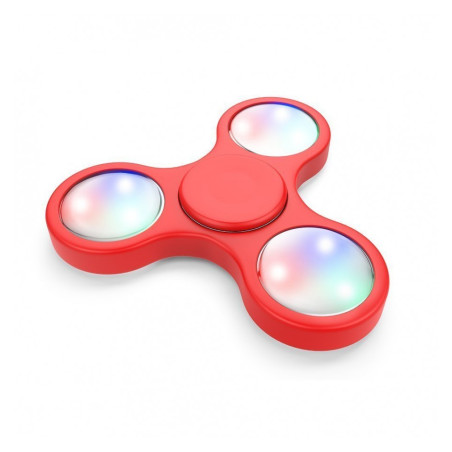 Spinner Anti Stress Rouge avec LED