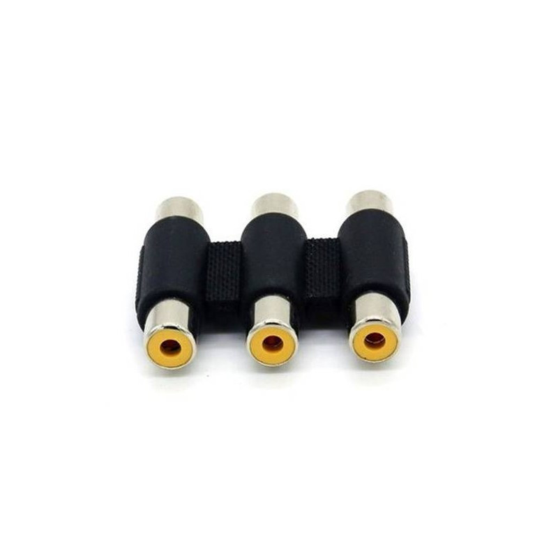 Adaptateur 3 x RCA femelle - RCA femelle