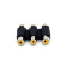 Adaptateur 3 x RCA femelle - RCA femelle