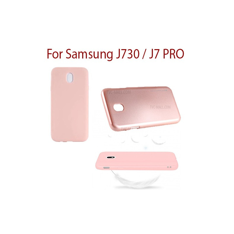 Samsung J7 PRO / J730 - Etui en Silicone Rose