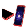 Samsung S8 Plus - Etui en Silicone 360° Avant Rouge Arrière Transparent