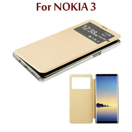 NOKIA 3 - Flip Cover S View - Gold