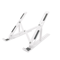 Support PC Portable et Tablette à 8 Hauteurs - Pliable - Blanc