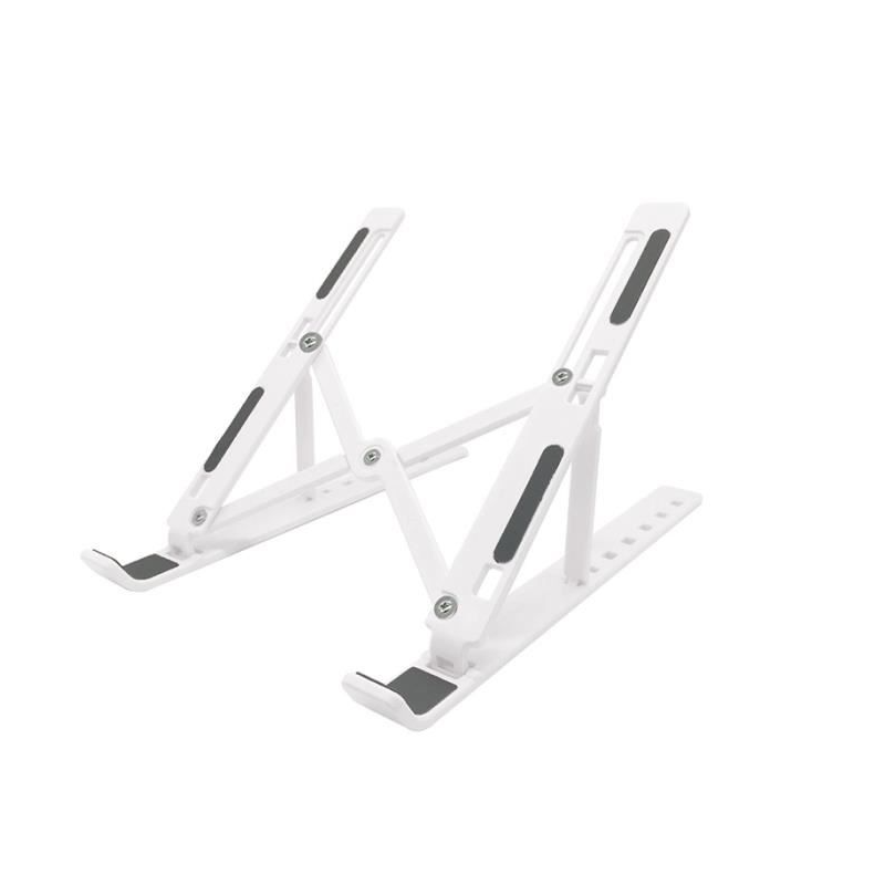 Support PC Portable et Tablette à 8 Hauteurs - Pliable - Blanc