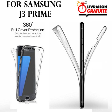 Samsung J3 Prime - Etui Transparent 360° Avant et Arrière