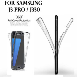 Samsung J3 PRO / J330 - Etui Transparent 360° Avant et Arrière