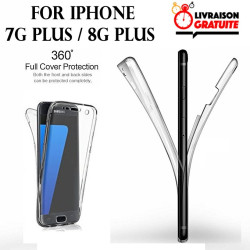 iPhone 7G Plus / 8G Plus - Etui Transparent 360° Avant et Arrière