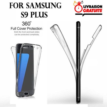 Samsung S9 Plus - Etui Transparent 360° Avant et Arrière