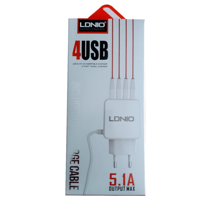 Chargeur Micro USB 5.1A 4 USB LDNIO 688
