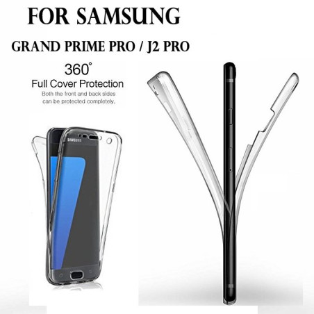 Samsung Grand Prime PRO / J2 PRO - Etui Transparent 360° Avant et Arrière