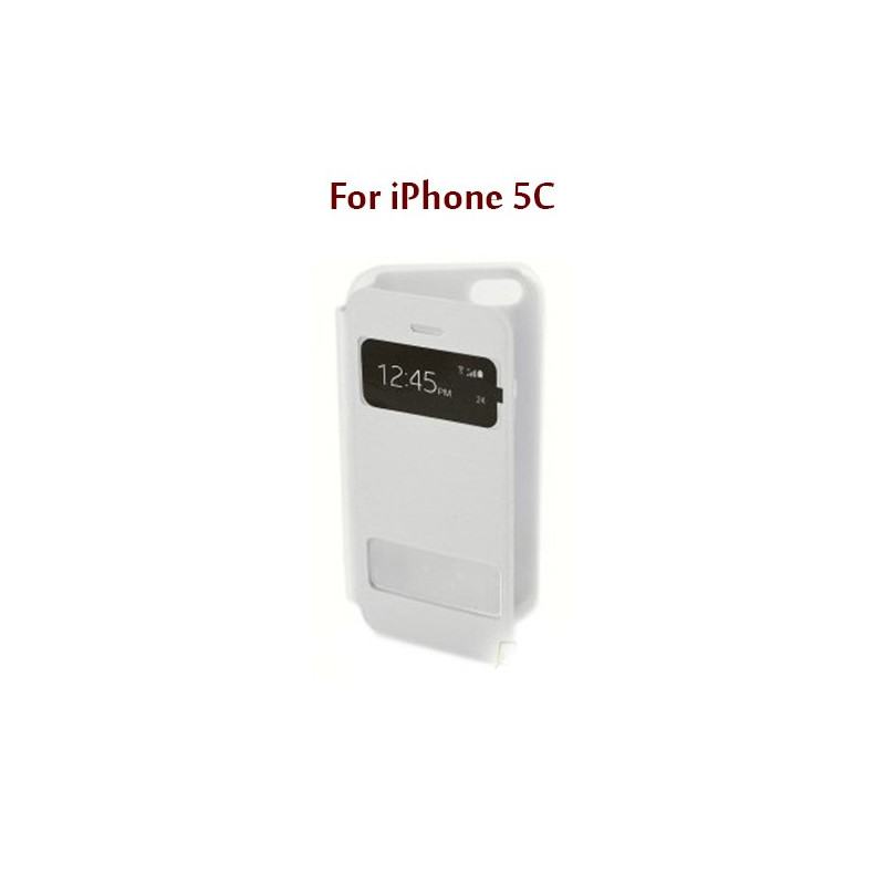 iPhone 5C - Flip Cover Blanc