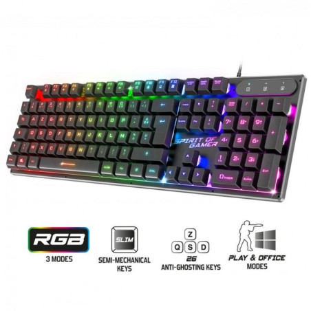 Clavier Gaming Semi Mécanique SPIRIT OF GAMER PRO K1