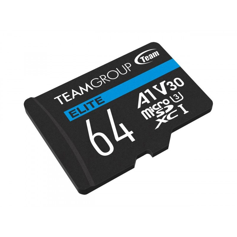 Carte mémoire TeamGroup Elite Micro SDXC A1 V30 - 64 Go