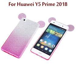 Huawei Y3 2017 - Etui en Silicone avec Oreilles de Mickey