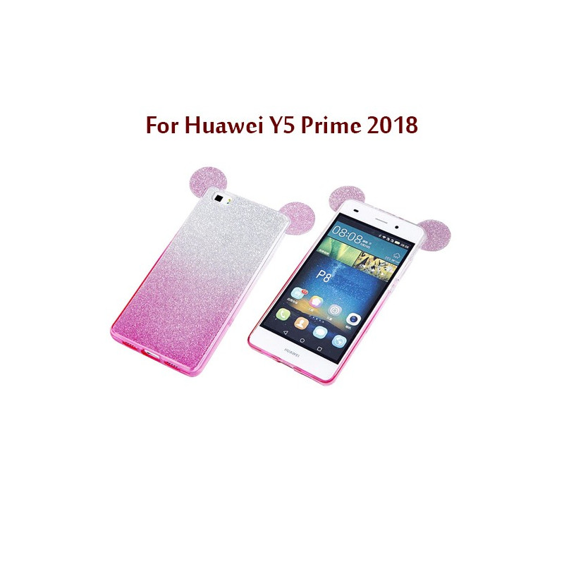 Huawei Y3 2017 - Etui en Silicone avec Oreilles de Mickey