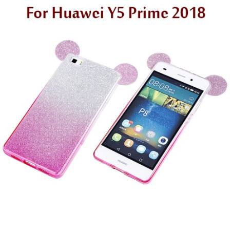 Huawei Y3 2017 - Etui en Silicone avec Oreilles de Mickey