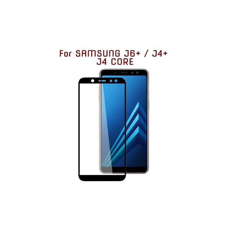 Samsung J6 PLUS / J4 PLUS - Protection FULL SCREEN GLASS Noir