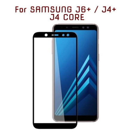 Samsung J6 PLUS / J4 PLUS - Protection FULL SCREEN GLASS Noir