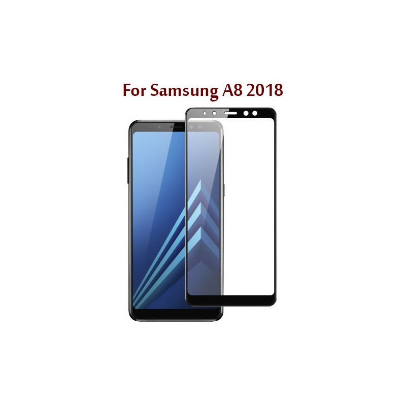Samsung A8 2018 - Protection FULL SCREEN GLASS - Noir