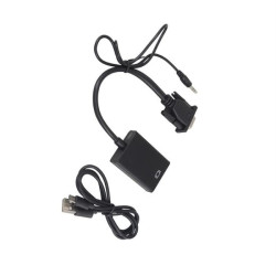 Convertisseur VGA Mâle Vers HDMI Femelle avec Audio