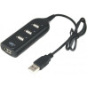Hub USB 4 Ports USB 2.0 - Noir