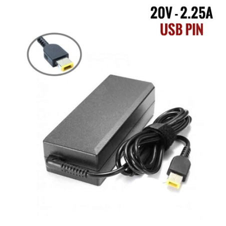 Chargeur Pc - LENOVO - 20V 2.25A USB PIN