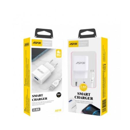 Chargeur Lightning 2.4A ASPOR A818