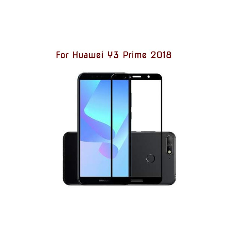 Huawei Y3 Prime 2018 - Protection FULL SCREEN GLASS - Noir