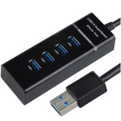 Hub USB 4 Ports USB 3.0 - Noir