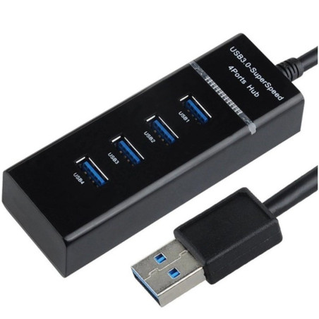 Hub USB 4 Ports USB 3.0 - Noir