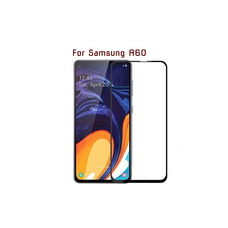 Samsung A60 - Protection FULL SCREEN GLASS - Noir