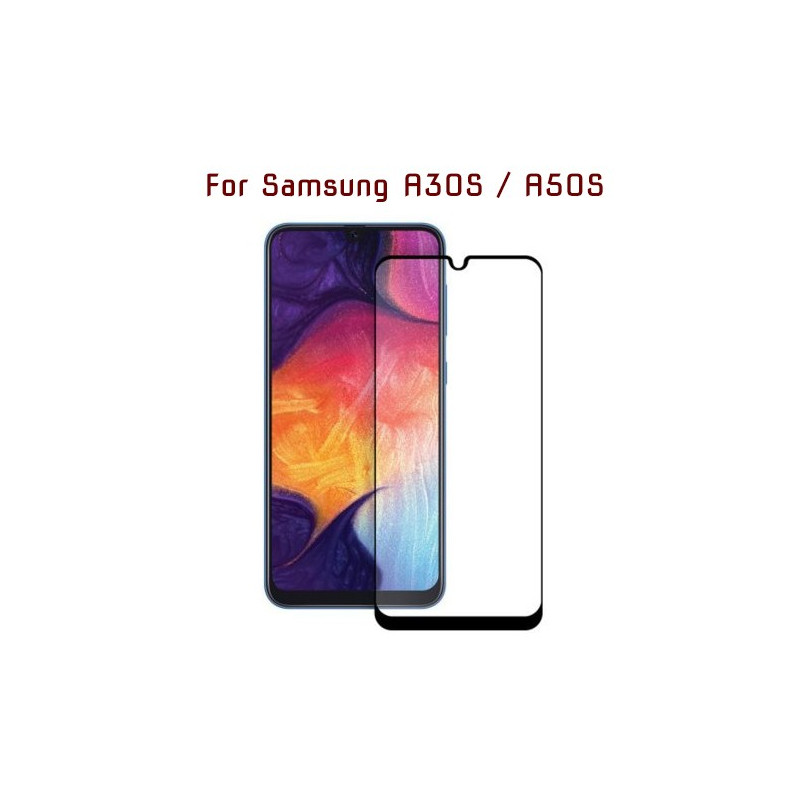 Samsung A30S / A50S - Protection FULL SCREEN GLASS Noir