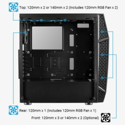 Boitier AEROCOOL KLAW RGB