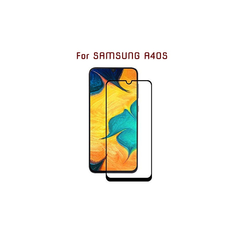 Samsung A40S - Protection FULL SCREEN GLASS Noir