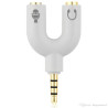 Adaptateur Jack Male Vers 2 Jack Femelle Casque et Micro - Forme U