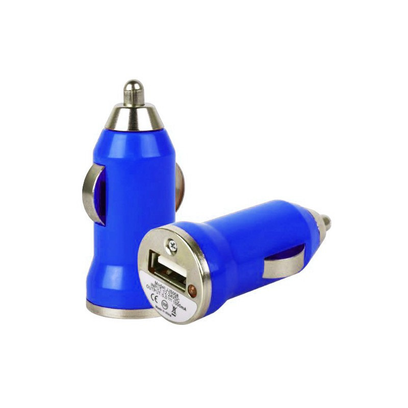 Chargeur Voiture allume-cigare 1xUSB 1A ACQUA - Bleu
